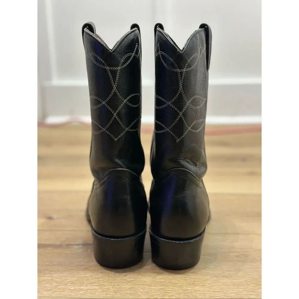 Boulet Canada Boots Neolite Roper Western Black Cowboy Boots Men's 12US
